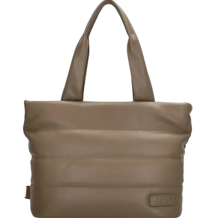 Schoudertassen|Damestassen>Zebra Trends Evie Shopper 22903 taupe
