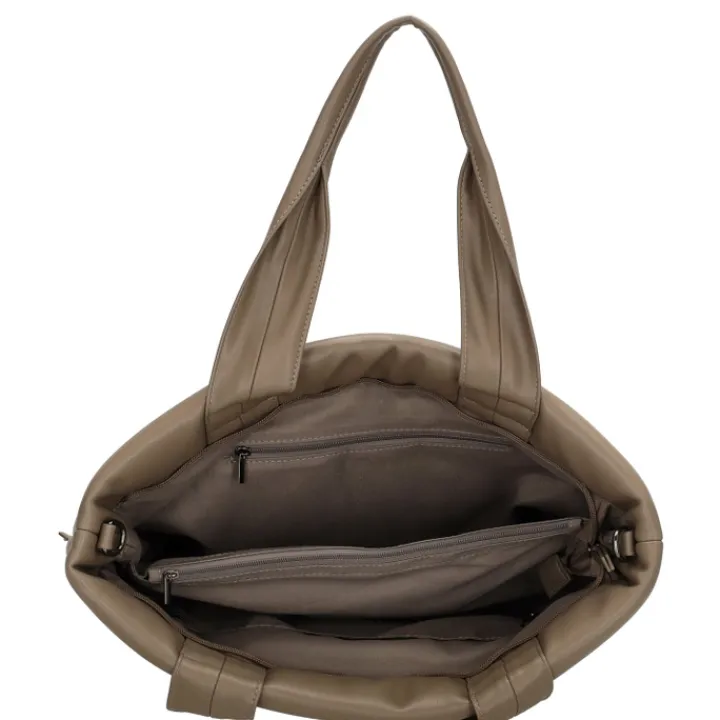 Schoudertassen|Damestassen>Zebra Trends Evie Shopper 22903 taupe