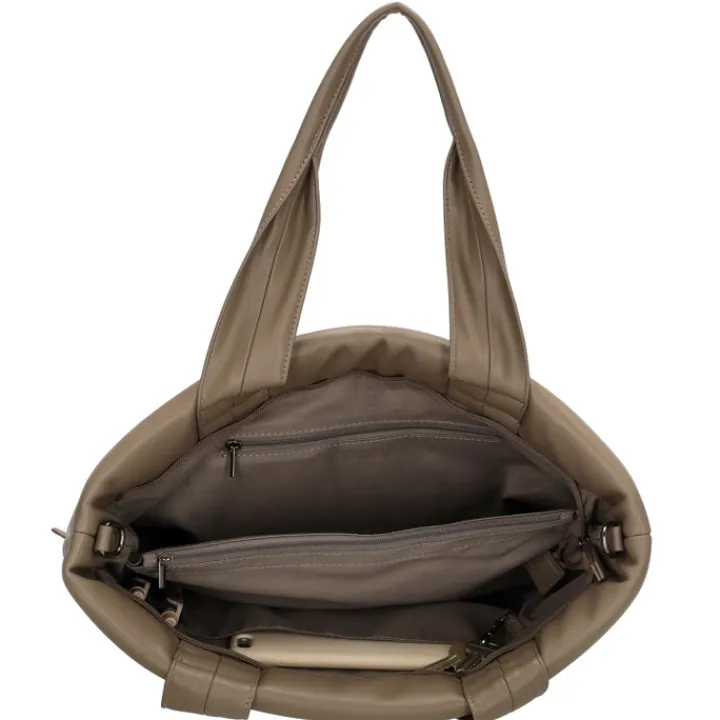 Schoudertassen|Damestassen>Zebra Trends Evie Shopper 22903 taupe