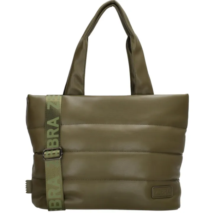 Schoudertassen|Damestassen>Zebra Trends Evie Shopper 22903 olivegreen