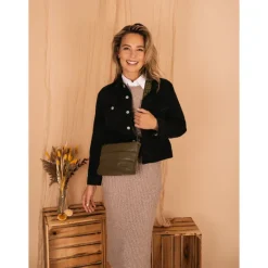 Crossbody|Damestassen>Zebra Trends Evie Shoulderbag 22902 olivegreen