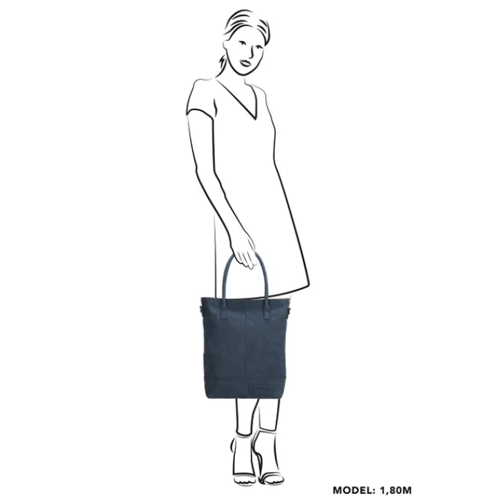 Handtassen|Damestassen>Zebra Trends Kartel Met Rits Shopper jeansblauw