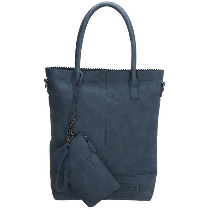 Handtassen|Damestassen>Zebra Trends Kartel Met Rits Shopper jeansblauw