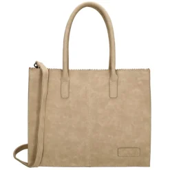 Shoppers|Schoudertassen>Zebra Trends Lisa Shopper taupe