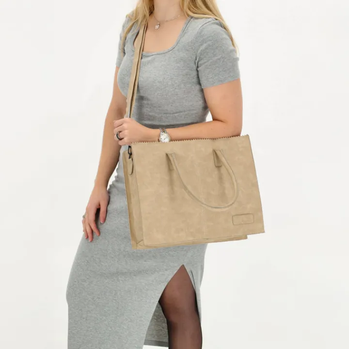 Shoppers|Schoudertassen>Zebra Trends Lisa Shopper taupe