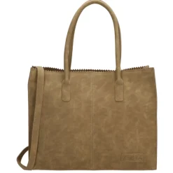 Shoppers|Schoudertassen>Zebra Trends Lisa Shopper olijfgroen