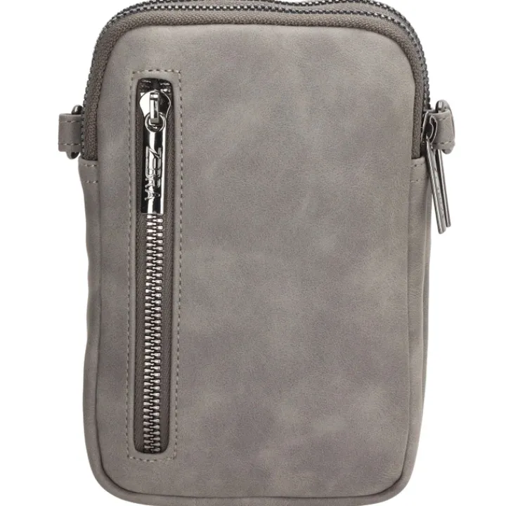 Telefoontasjes|Damestassen>Zebra Trends Lisa Telefoontasje II middengrijs