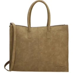 Shoppers|Damestassen>Zebra Trends Lisa XL Shopper olijfgroen