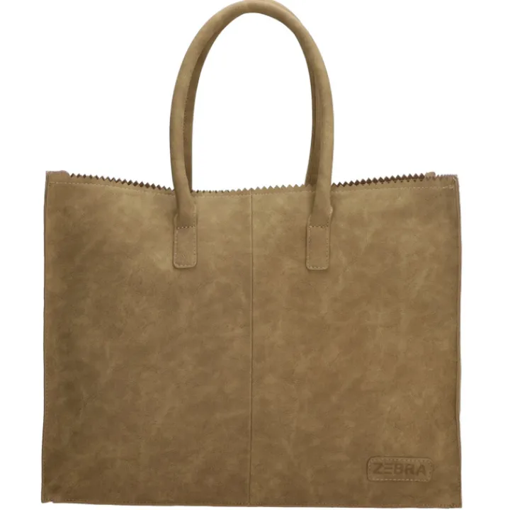 Shoppers|Damestassen>Zebra Trends Lisa XL Shopper olijfgroen