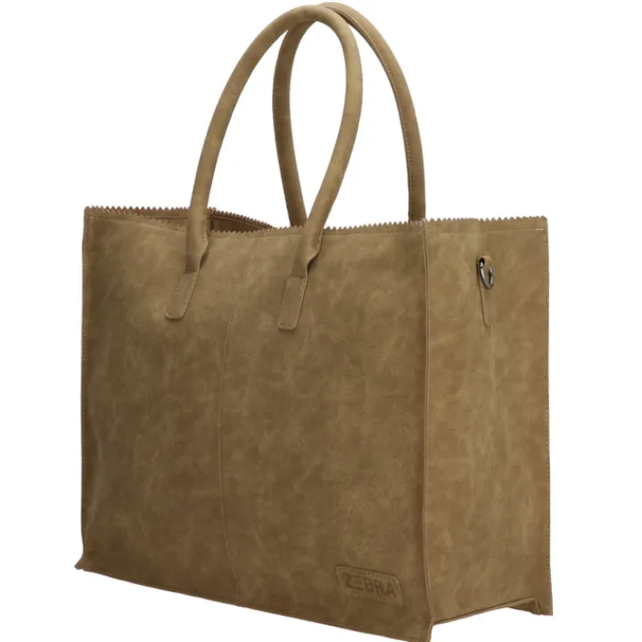 Shoppers|Damestassen>Zebra Trends Lisa XL Shopper olijfgroen