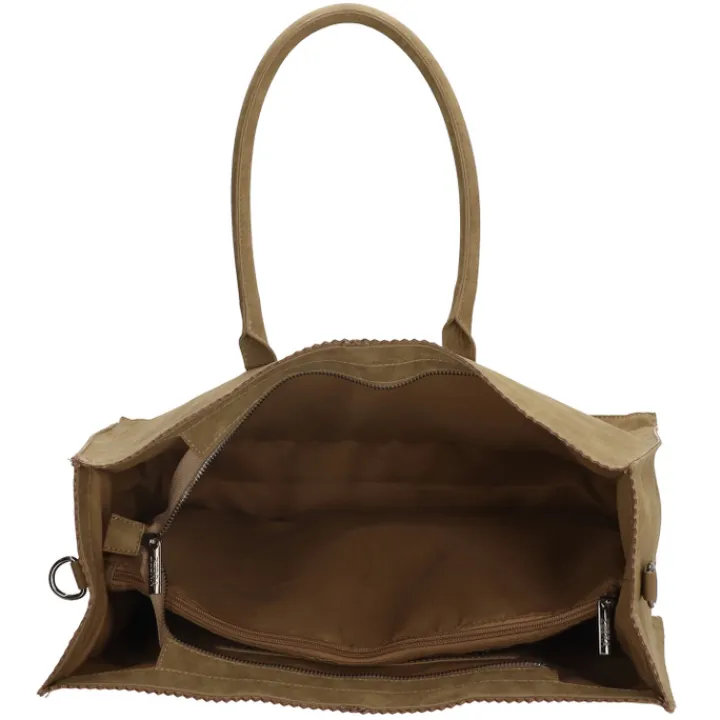 Shoppers|Damestassen>Zebra Trends Lisa XL Shopper olijfgroen