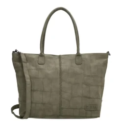 Shoppers|Damestassen>Zebra Trends Mirjam Shopper olijfgroen