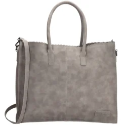 Shoppers|Damestassen>Zebra Trends Natural Bag Lisa Shopper 15.6 inch middengrijs