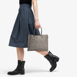 Shoppers|Damestassen>Zebra Trends Natural Bag Lisa Shopper 15.6 inch middengrijs