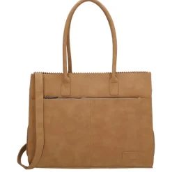 Schoudertassen|Damestassen>Zebra Trends Noa Laptoptas camel
