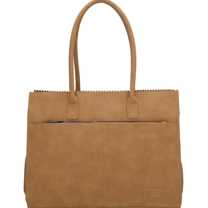 Schoudertassen|Damestassen>Zebra Trends Noa Laptoptas camel
