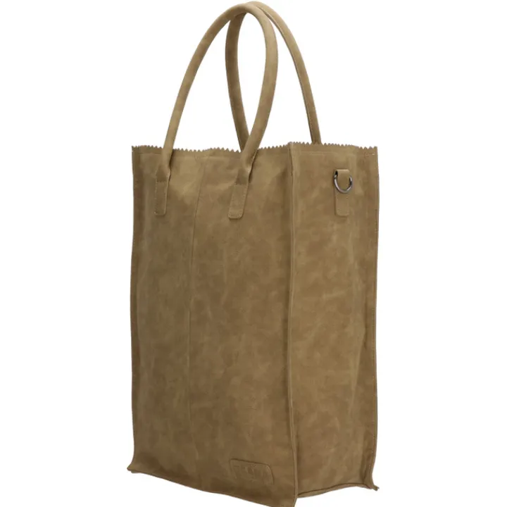 Shoppers|Damestassen>Zebra Trends Rosa XL Shopper olijfgroen