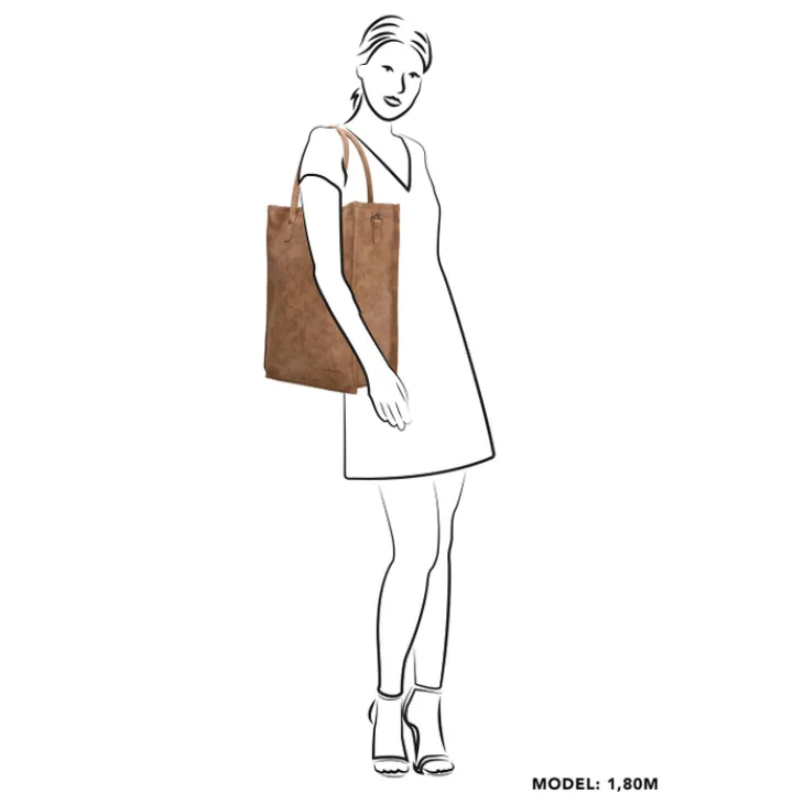 Shoppers|Damestassen>Zebra Trends Rosa XL Shopper camel