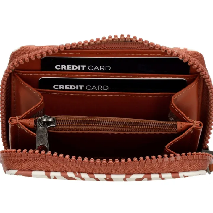 Mini Portemonnees|Kleine Portemonnees>Zebra Trends Saar Wallet zebra brown